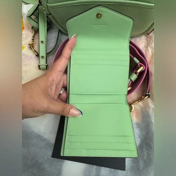 Coach pistachio Green and Pink Women's Bag and wallet Set - Picture 9 of 13